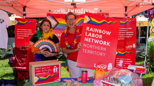 Kirsty Sayers-Hunt and Saige Sayers-Hunt as Territorians celebrating all things in 2024 at the Darwin Waterfront. Picture: Pema Tamang Pakhrin