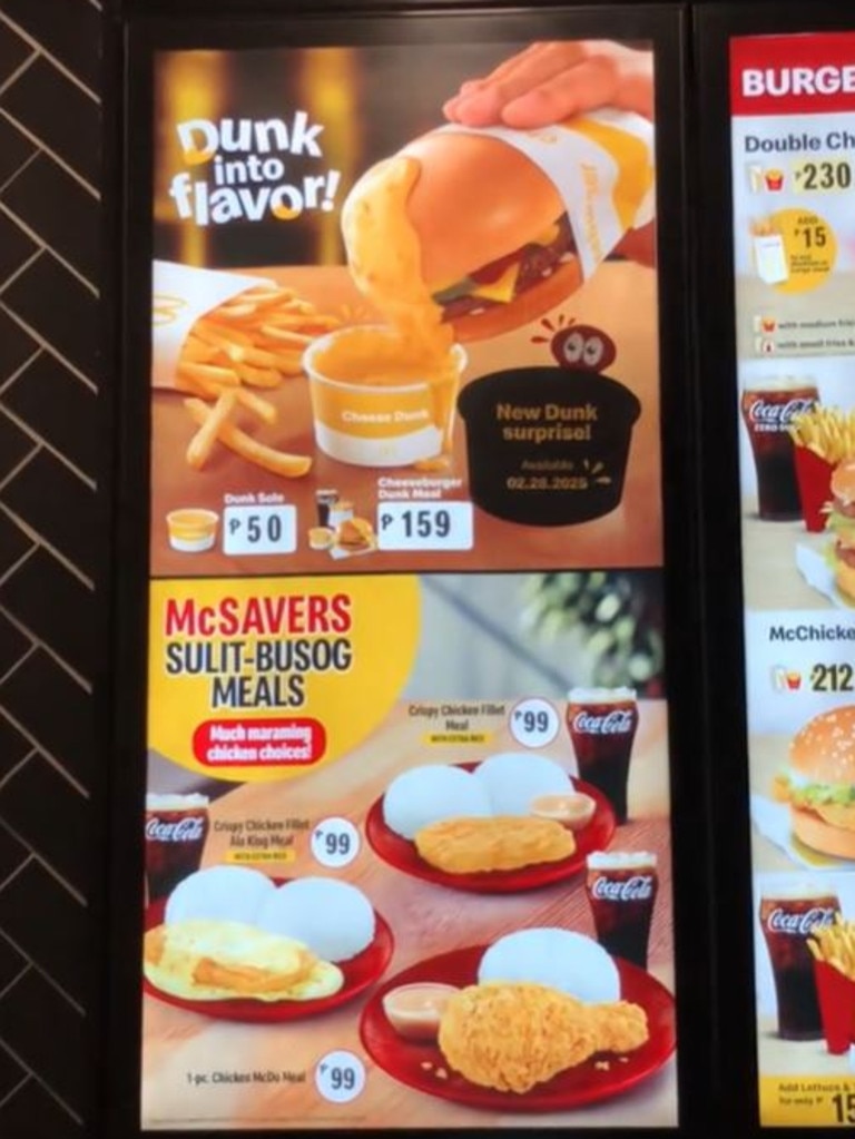 A new Macca’s burger that comes complete with a pot of melted cheese has gone viral for all the wrong reasons. Picture: TikTok