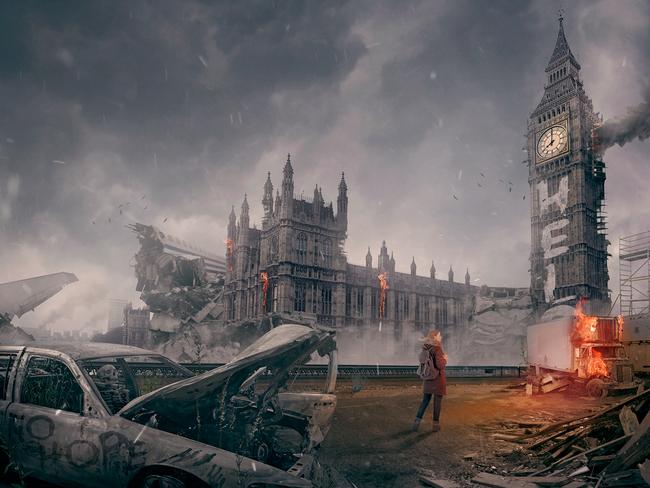 Westminster palace after an apocalypse. Picture: DesignCrowd.com.au