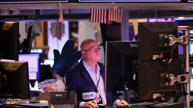 US stocks dropped in the final hour of trading after the Federal Reserve lifted interest rates by three-quarters of a percentage point in an attempt to continue to tame inflation. Picture: Michael M. Santiago/Getty Images/AFP