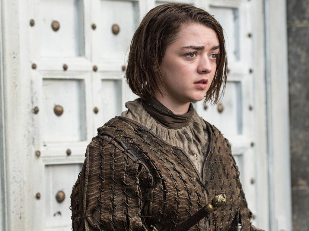 Game of Thrones star Maisie Williams as Arya Stark. Picture: Macall B. Polay/HBO