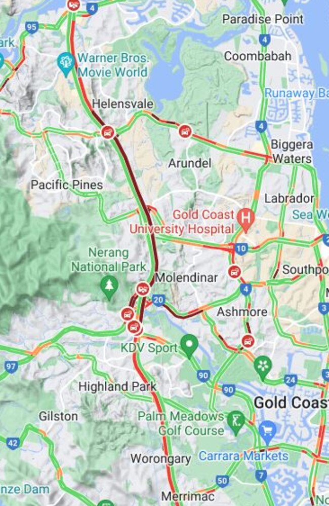 The traffic gridlock on the M1. Photo: Supplied