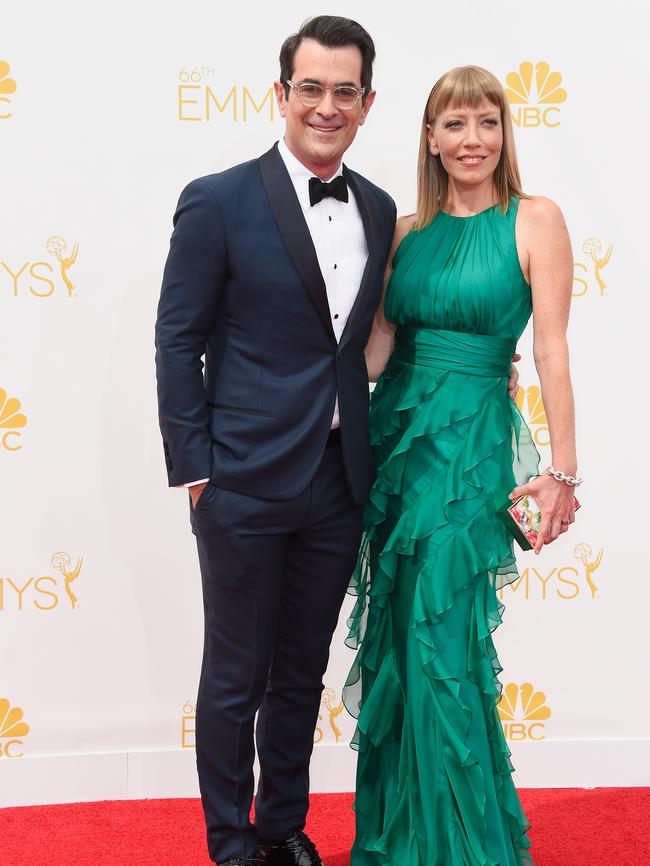 Ty Burrell and Holly Anne Brown attend the 66th Annual Primetime Emmy Awards.