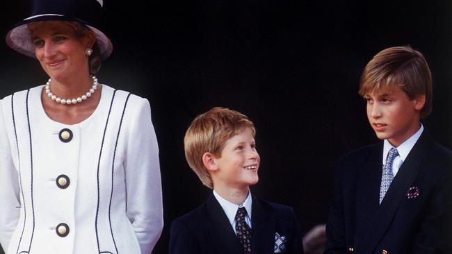 Princess Diana, Prince Harry, and Prince William in 1999. Picture: Getty Images