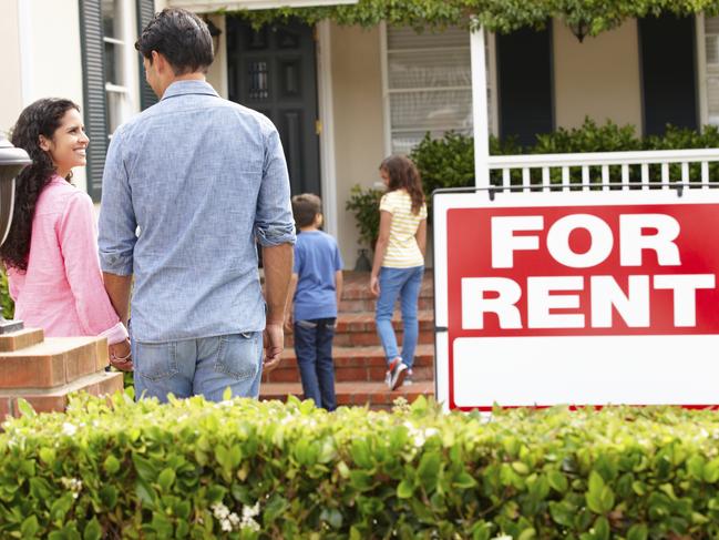 Family outside home for rent. Picture: THINKSTOCK