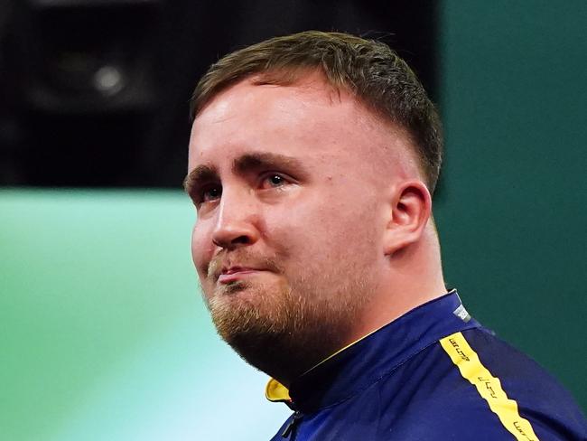 Luke Littler following his victory over Ryan Meikle on day seven of the Paddy Power World Darts Championship at Alexandra Palace, London. Picture date: Saturday December 21, 2024. (Photo by Zac Goodwin/PA Images via Getty Images)