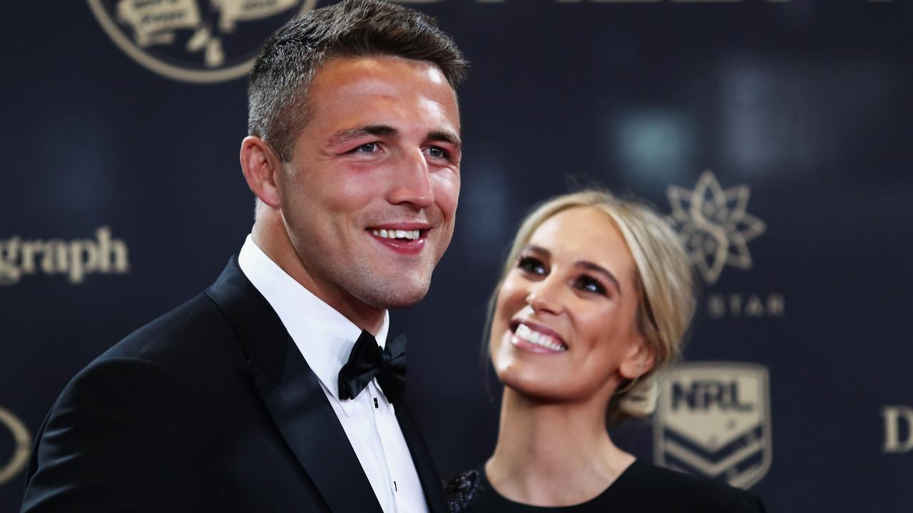 Sam and Phoebe Burgess at the 2016 Dally M Awards. Picture: Getty