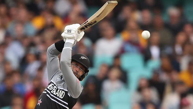 Devon Conway helps New Zealand to a blistering start. Picture: Getty