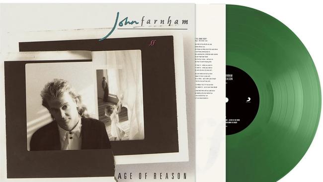 John Farnham’s Age Of Reason anniversary vinyl reissue. Picture: Supplied.