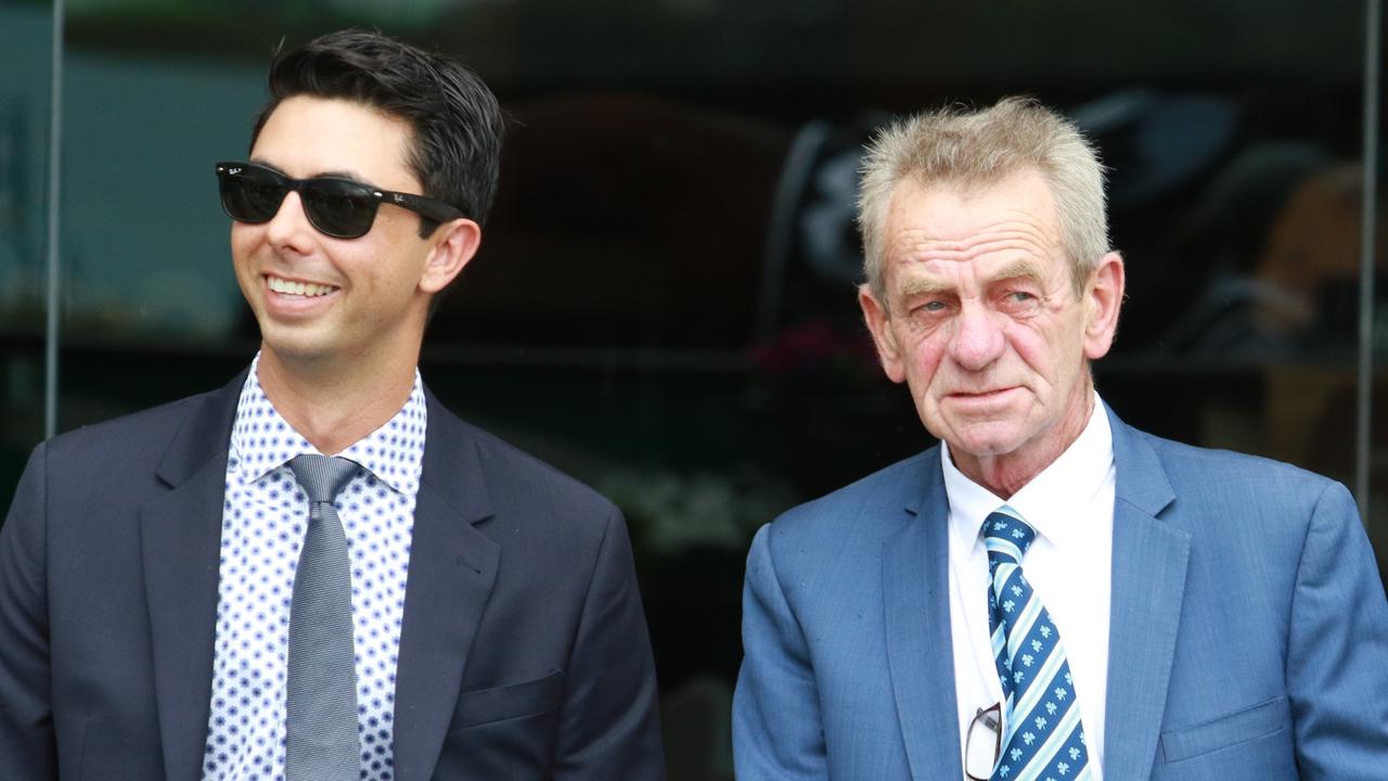 Trainers Gerald Ryan (right) and Sterling Alexiou have Cappelletti back as a gelding at Gosford on Tuesday. Picture: Grant Guy