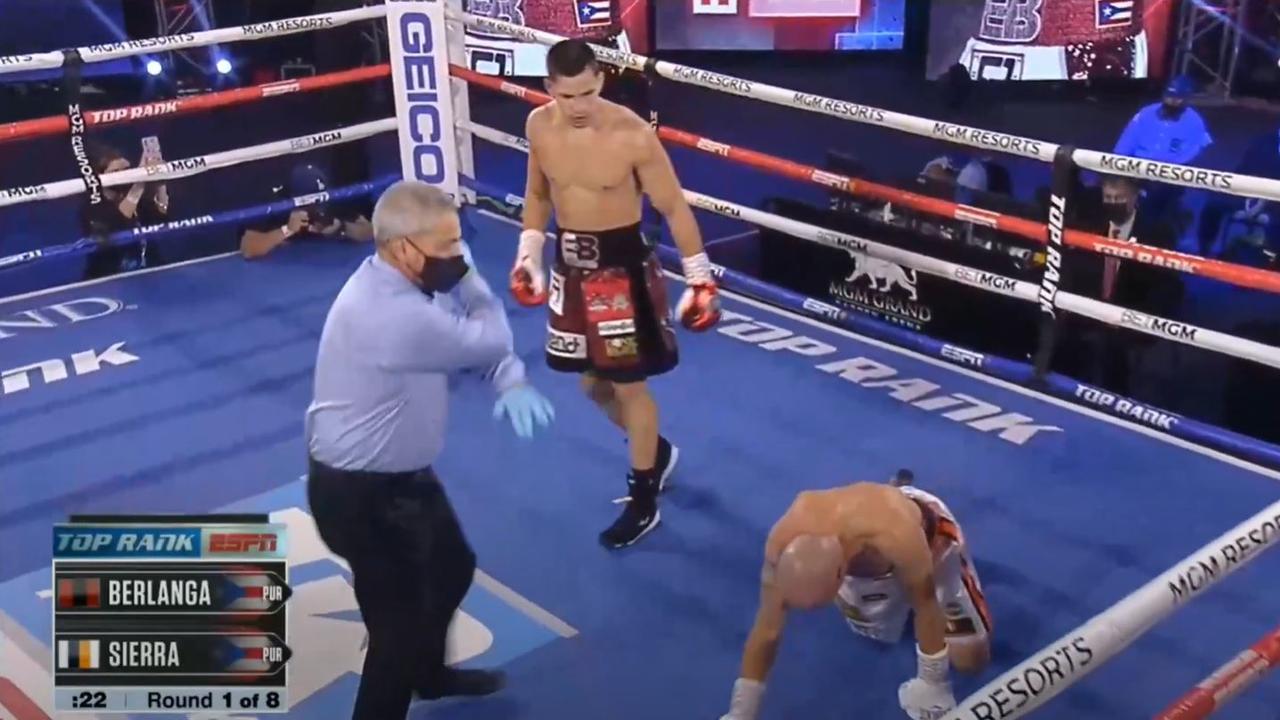 Edgar Berlanga makes it 16 consecutive first-round knockouts to start his career.