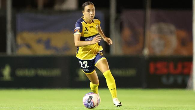 Peta Trimis was a surprising standout for the Mariners in their return to the A-League Women. (Photo by Janelle St Pierre/Getty Images)