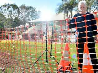 POWER ON: Villa owner Chris Shannon at the Palmer Coolum Resort where power will soon be restored to 30 villas near the golf course. Photo: John McCutcheon