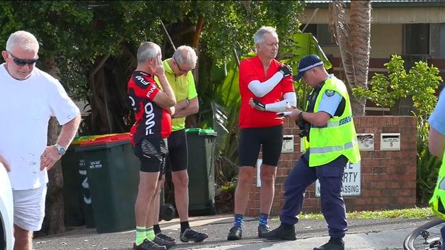 Fellow cyclists were in shock following the collision of one of their riding mates with a garbage truck at Toormina on Thursday morning, November 10. Picture: Frank Redward