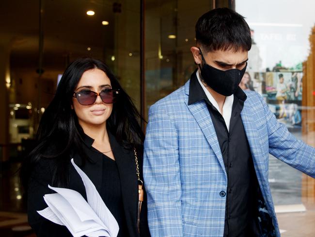 SYDNEY, AUSTRALIA - NewsWire Photos DECEMBER 20, 2023: Isaiah Firebrace and Stephanie Mendez leave the Downing Centre District court on Wednesday Picture: NCA NewsWire / Nikki Short