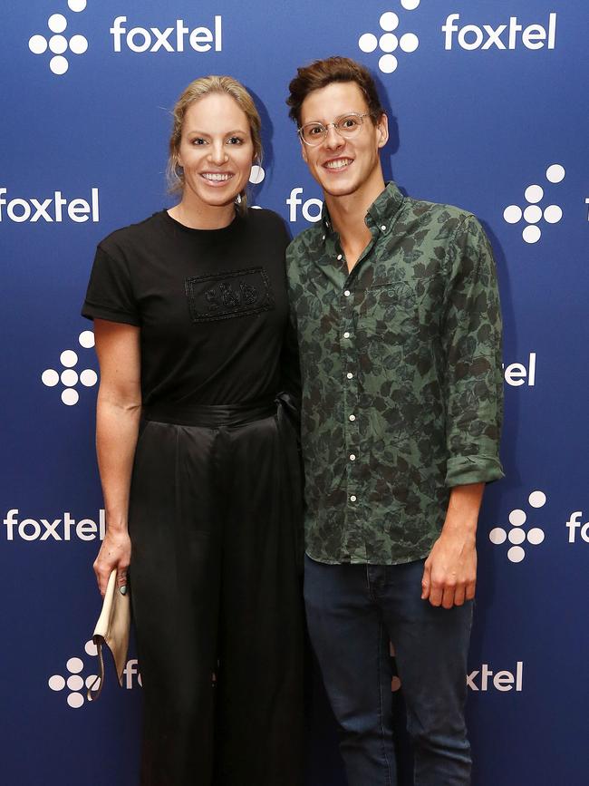 The couple at the send off for Jeff Horn at the Caxton Hotel in March. Picture: AAP/Josh Woning