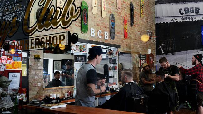 No ordinary barber shop: Boys Club Barbershop in Adelaide Arcade. Picture: Noelle Bobrige