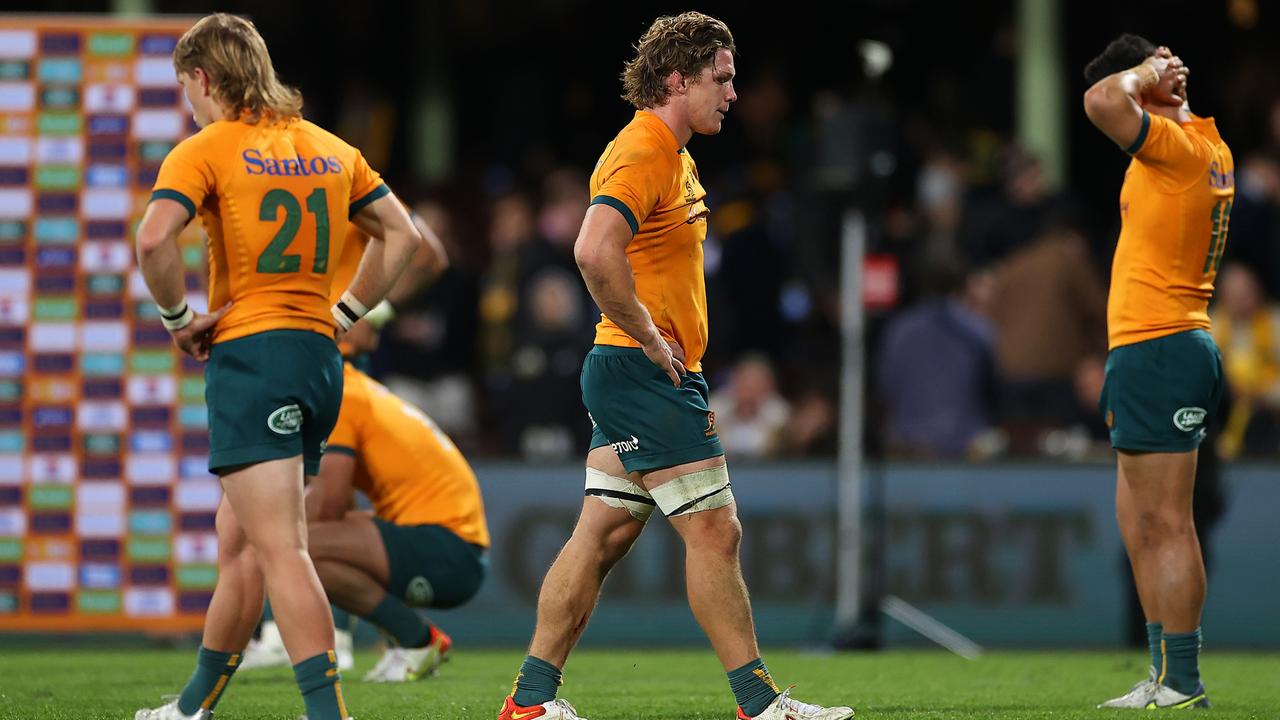 Wallabies captain Michael Hooper says he’s “gutted” after losing their three-match series to England. Photo: Getty Images