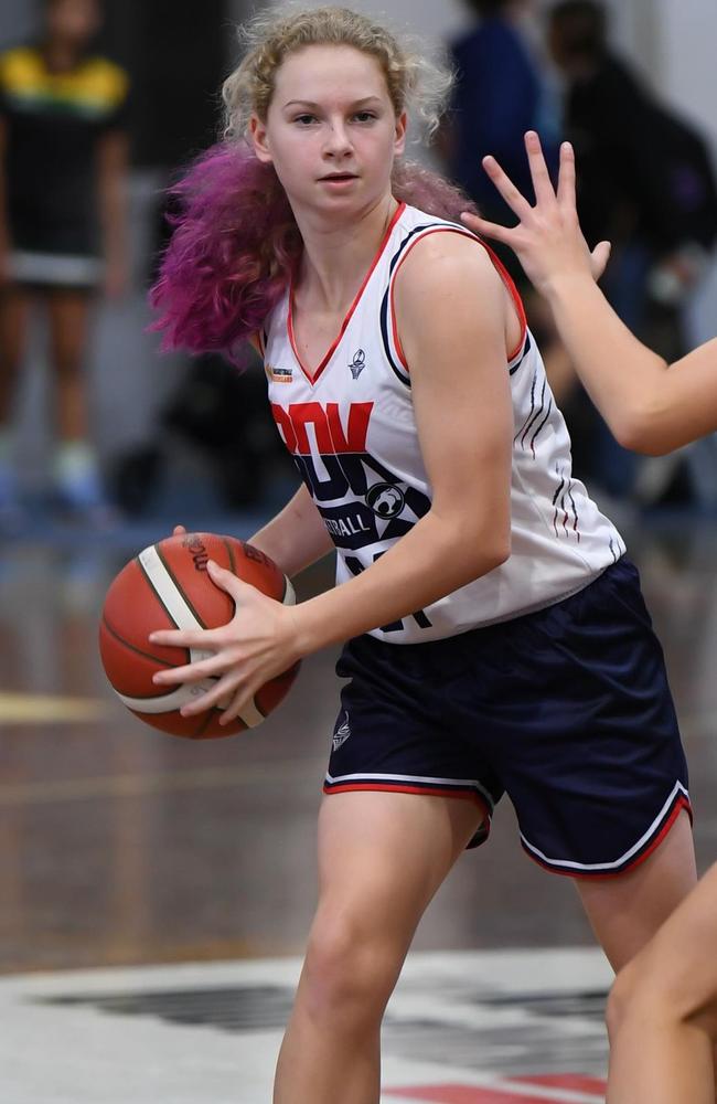 Makayla Pirrone from the Burdekin Wildcats. Picture: Basketball Queensland/Highflyer Images