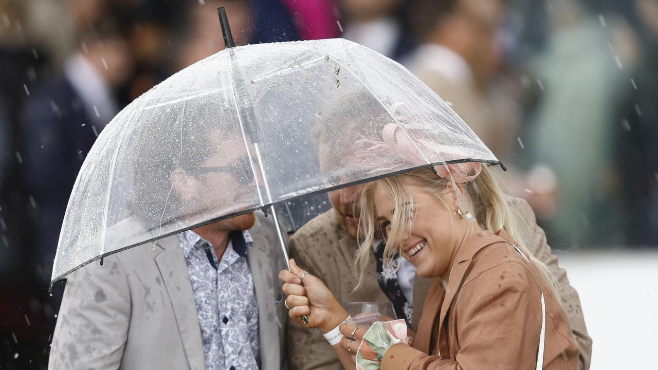 Melbourne had it all — including hail. Photo by Darrian Traynor/Getty Images