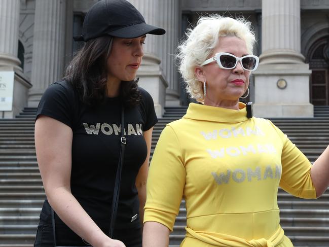 MP Moira Deeming (left) with Ms Keen-Minshull. Picture: NCA NewsWire / David Crosling