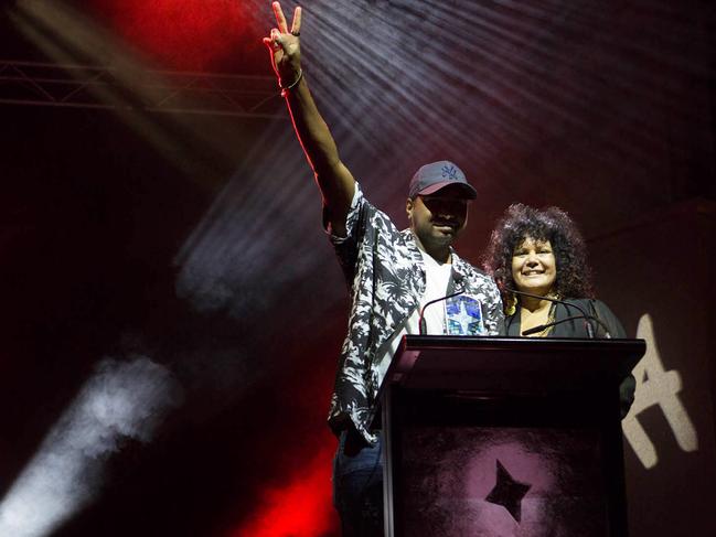 Baker Boy at the last in-real-life National Indigenous Music Awards, in 2019 in Darwin. Picture: Supplied.