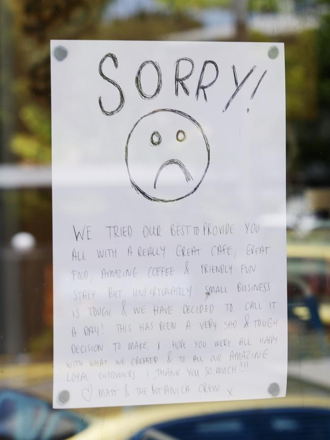 Botanica cafe on Collins Avenue at Edge Hill made the sudden announcement it has closed for business. Picture: Brendan Radke