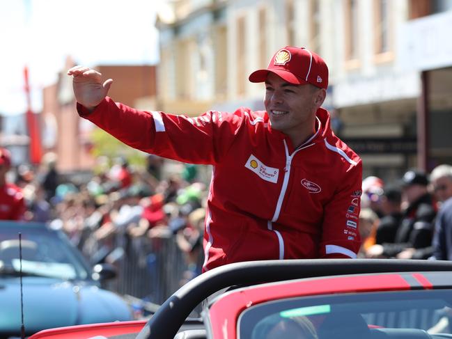 McLaughlin waves to the big crowd during the parade.