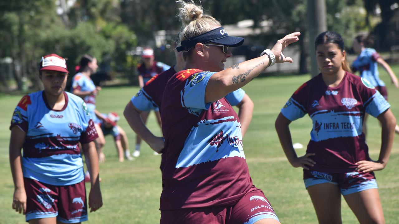 CQ Capras under-17 girls squad at pre-season training at Emmaus College, Rockhampton, on January 18, 2025.