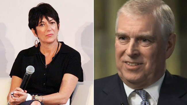 Secret meeting: Ghislaine Maxwell, left, and Prince Andrew. Pictures: AFP/Getty