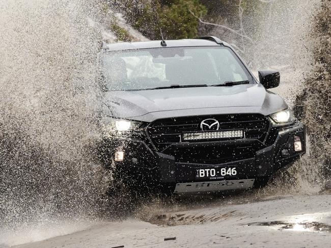 Photo of the Mazda BT 50 being put through its paces on Fraser Island by Iain Curry