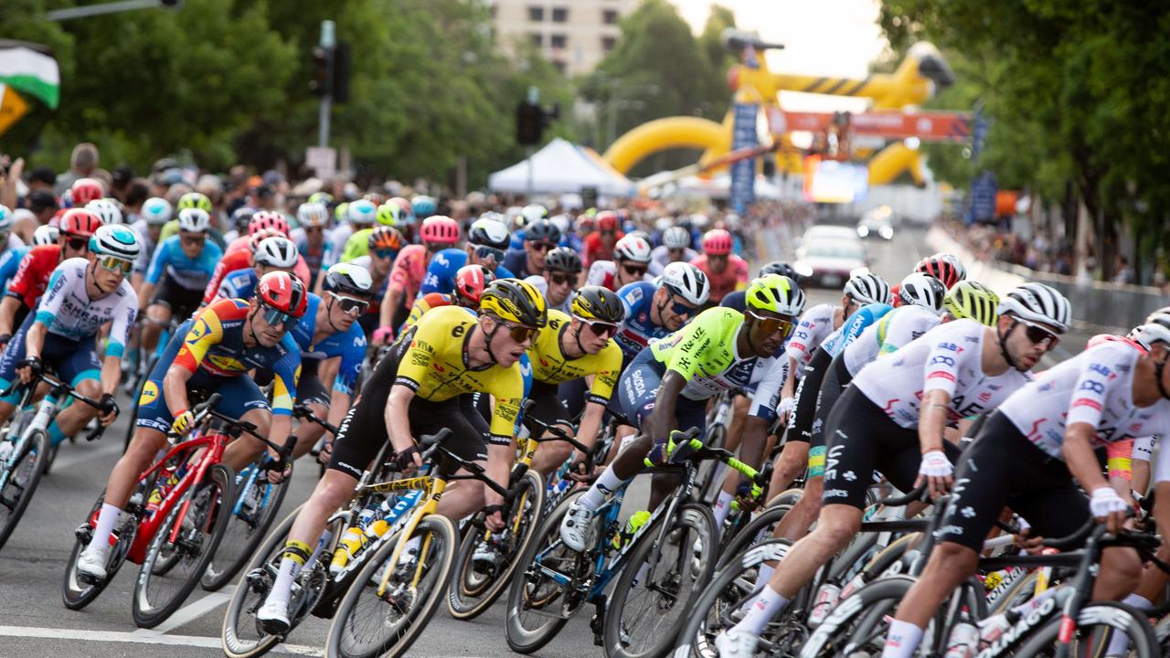 The Tour Down Under will be racing through the streets of Adelaide. Picture: Brett Hartwig