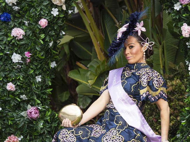 Fashions on the Field winner Nadine Dimitrioski at Weetwood raceday at Clifford Park, Saturday, September 28, 2024. Picture: Kevin Farmer