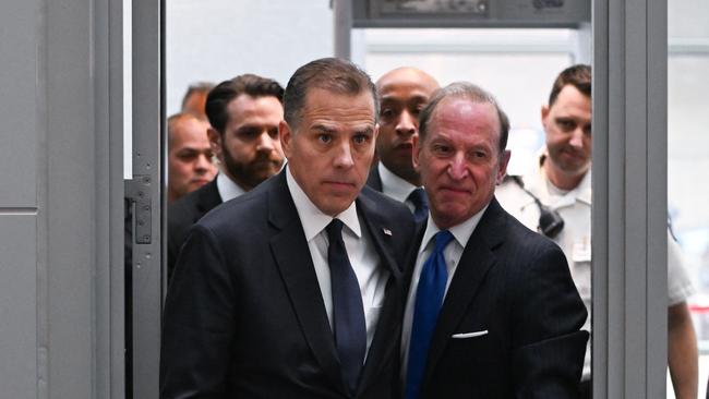 Hunter Biden and his lawyer Abbe Lowell arrive on Capitol Hill. Picture: AFP