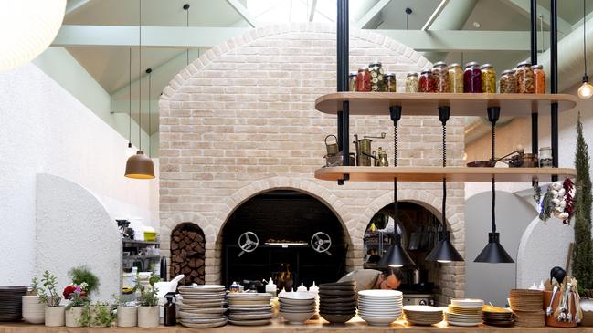 Bar and hearth at Bloom, Thebarton. Picture: Kelsey Zafiridis