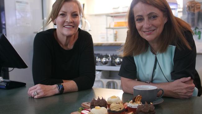 Giina Lashmar and Jenny Hill in the refurbished Tumbetin Lodge.