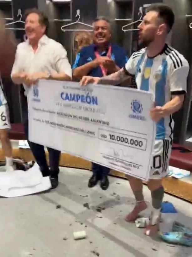 Messi with a $10m cheque