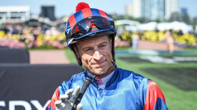 Blake Shinn after Picaroon won on Oaks Day.