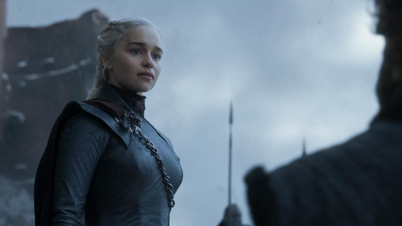 Fiery stare ... Emilia Clarke as Daenerys Targaryen. Picture: Foxtel