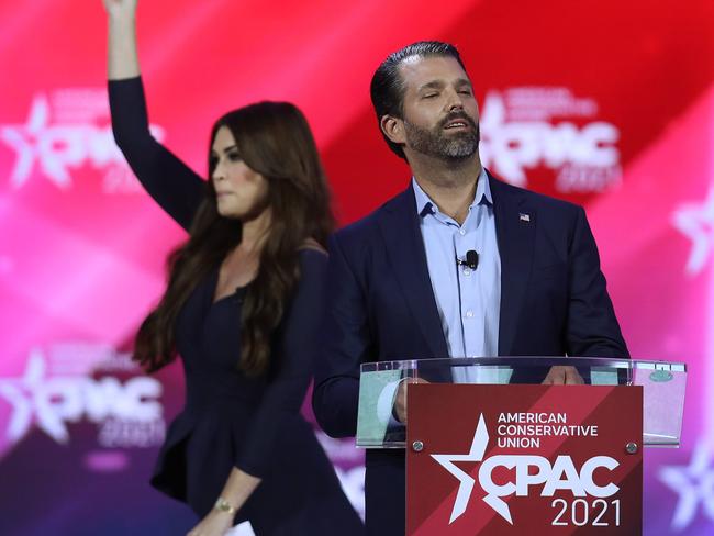 Donald Trump Junior and partner Kimberly Guilfoyle. Picture: AFP