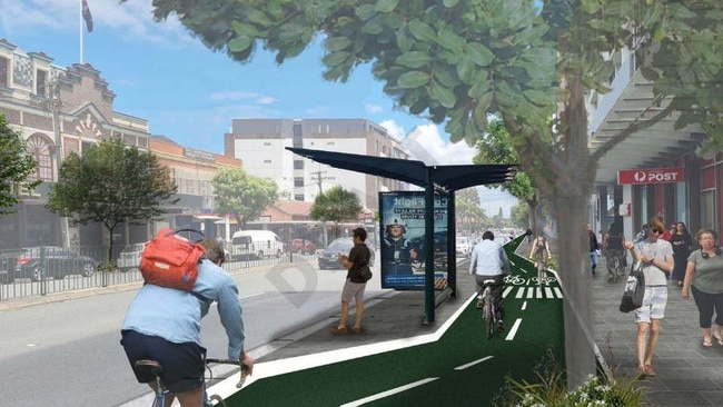 The proposed cycleway on Maroubra Rd. Photo: Randwick Council