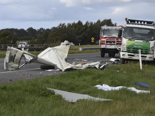 The scene of the crash. Picture: Ian Wilson