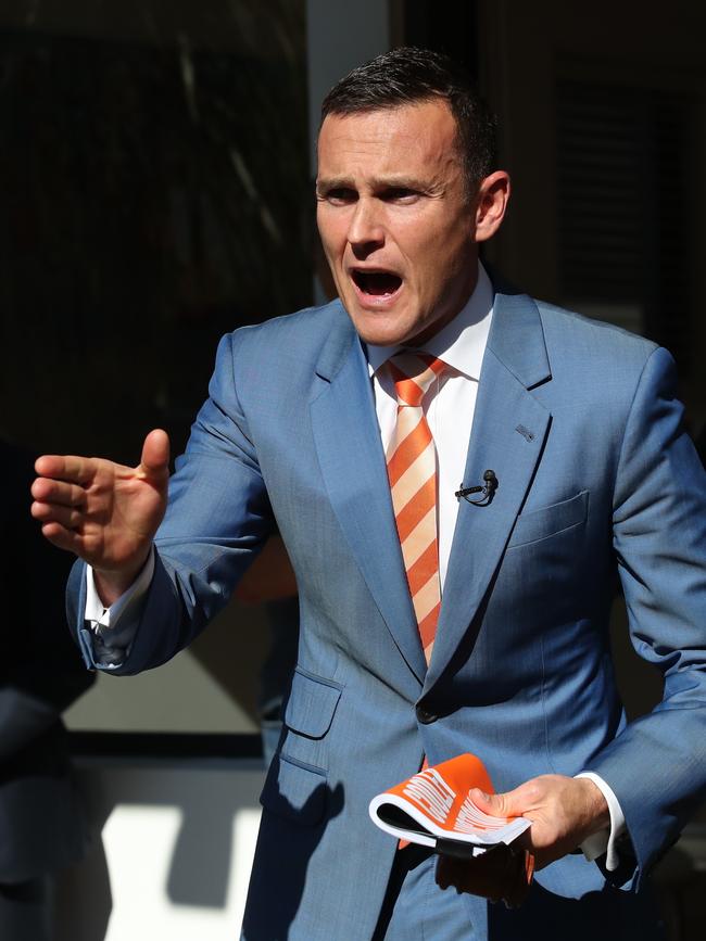 Auctioneer Damien Cooley calculates an average of six bidders at recent auctions. Picture: David Swift