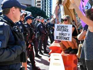 Legal experts say that if protesters are harmed during removal or arrest they won't have access to compensation. Picture: DARREN ENGLAND