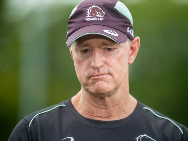 Broncos Head coach Michael Maguire in Toowoomba. at the Fan Day at the Clive Berghofer Stadium. 15th February 2025; pic David Martinelli