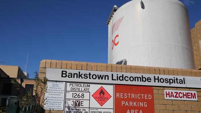 Liquid Oxygen storage tanks at Bankstown-Lidcombe Hospital, where the tragedy occured. Picture: Craig Greenhill