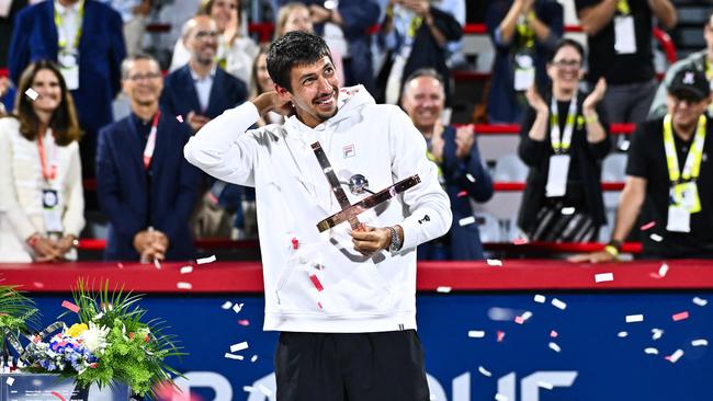 Alexei Popyrin earnt his seeding a the US Open after winning the ATP Masters 1000 National Bank Open in Montreal. Picture: Minas Panagiotakis / Getty Images North America / Getty Images via AFP