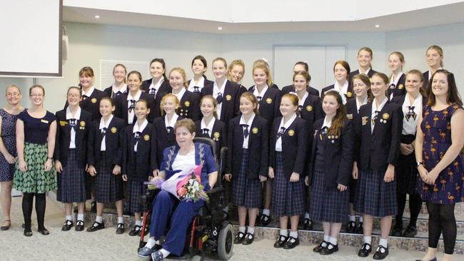 Rockhampton Girls Grammar School Choirs perform at Shalom Aged Care for Nita in 2015.