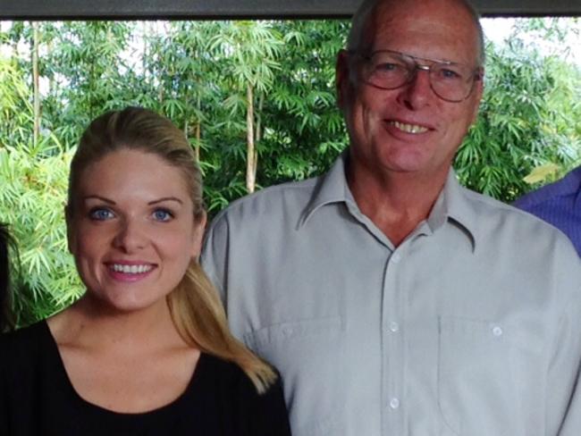 The Footy Show’s Erin Molan with her father retired Army general Jim Molan.