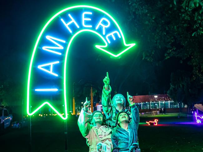 Digital Garden in Mount Gambier is the first of three South Australian regional activations in Illuminate Adelaide’s extensive program of events. Picture: Illuminate Adelaide